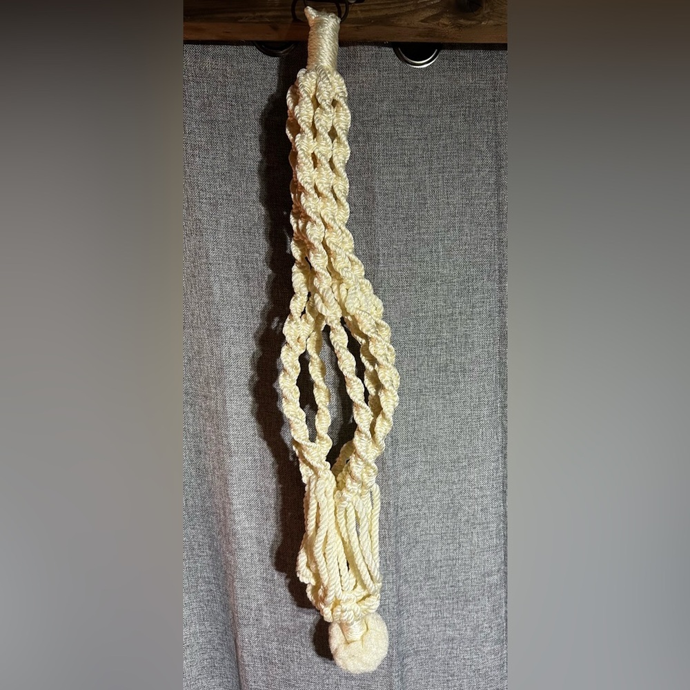Handmade Cream Macramé Plant Hanger
